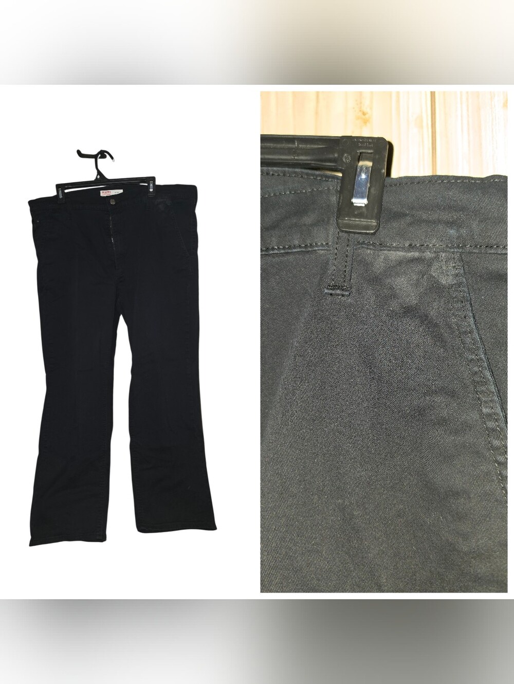 7/4/2. Men's Levis Strauss Relaxed Fit Black Jeans